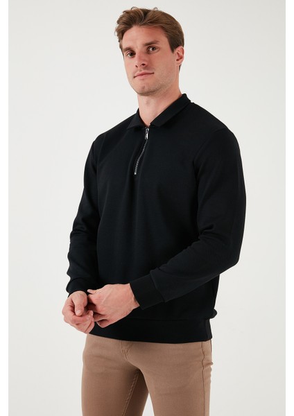 Pamuklu Regular Fit Yarım Fermuarlı 2'li Paket Polo Yaka Sweat Erkek Sweat 5905789S2 modelleri