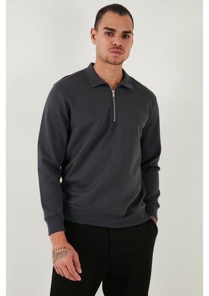 Pamuklu Regular Fit Yarım Fermuarlı 2'li Paket Polo Yaka Sweat Erkek Sweat 5905789S2 fiyatları