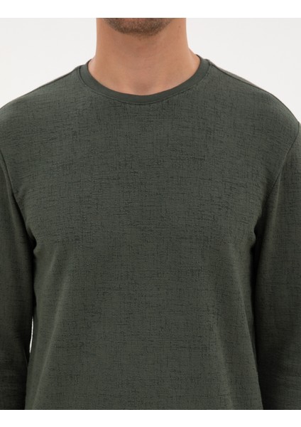 Erkek Koyu Haki Regular Fit Sweatshirt 50313944-VR111