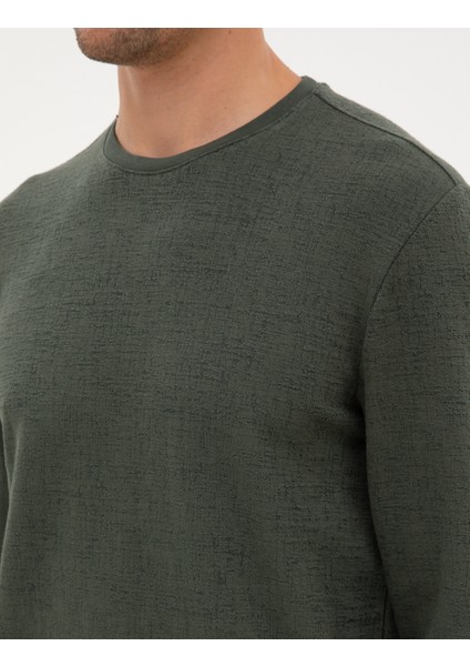 Erkek Koyu Haki Regular Fit Sweatshirt 50313944-VR111