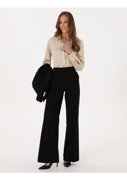 Kadın Kum Regular Fit Uzun Kollu Gömlek 50319346-VR085 fırsatları