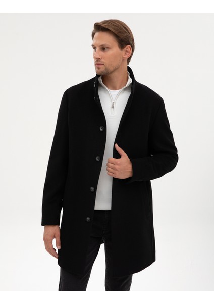 Erkek Siyah Slim Fit Palto 50317440-VR046