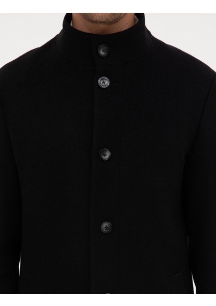 Erkek Siyah Slim Fit Palto 50317440-VR046
