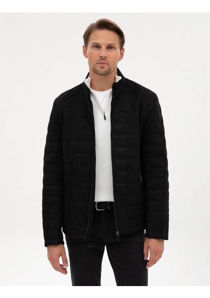 Erkek Siyah Suni Deri Ceket 50318154-001