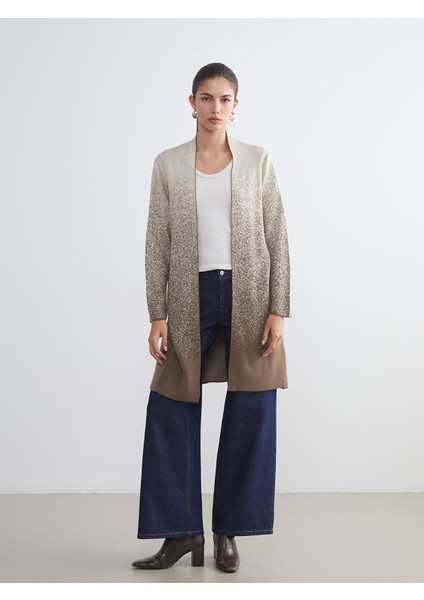 Yeni Sezon Şal Yaka Desenli Kadın Triko Hırka fiyatları