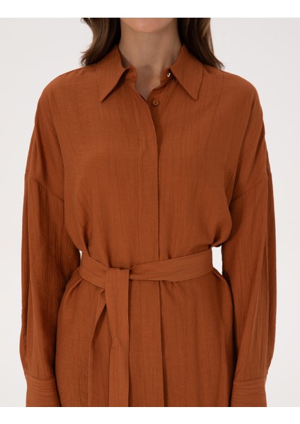 Kadın Tarçın Oversize Uzun Kollu Gömlek 50309964-VR191