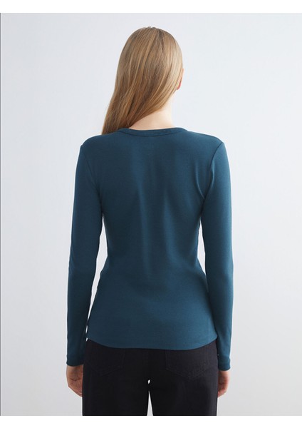 Yeni Sezon Bisiklet Yaka Fitilli Kadın Tişört fırsatları