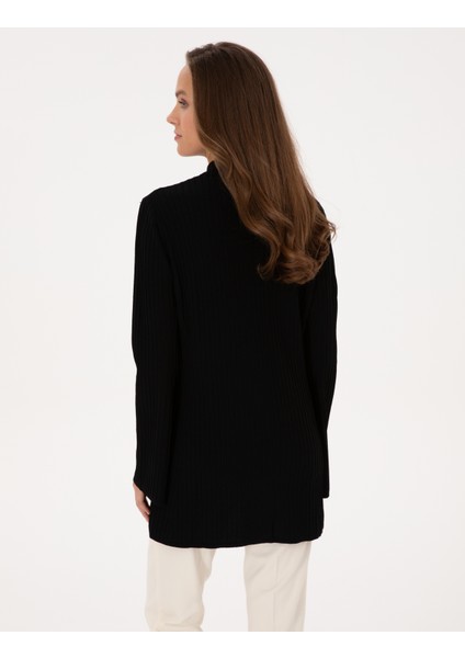 Kadın Siyah Slim Fit Triko Hırka 50310998-VR046 indirimleri