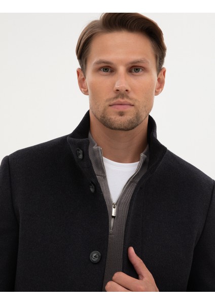 Erkek Antrasit Slim Fit Palto 50317440-VR006 fiyatları