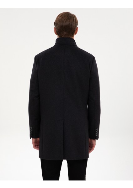 Erkek Antrasit Slim Fit Palto 50317440-VR006 indirimleri