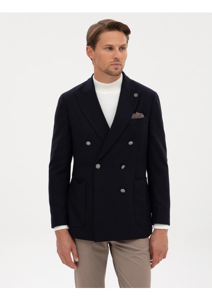 Erkek Lacivert Ex. Slim Fit Ceket 50313975-VR033