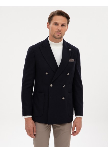 Erkek Lacivert Ex. Slim Fit Ceket 50313975-VR033 modelleri