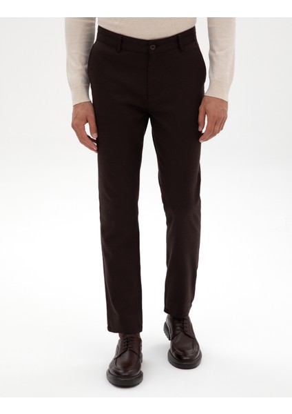 Erkek Kahverengi Slim Fit Kanvas Pantolon 50315265-VR029 fiyatları