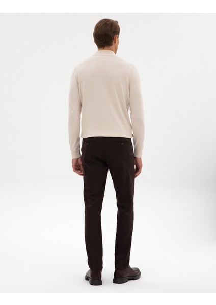 Erkek Kahverengi Slim Fit Kanvas Pantolon 50315265-VR029 fırsatları