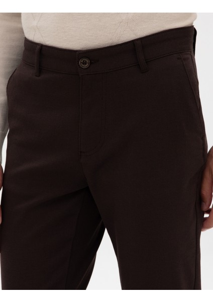 Erkek Kahverengi Slim Fit Kanvas Pantolon 50315265-VR029 indirimleri