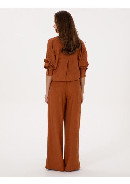 Kadın Tarçın Loose Fit Kanvas Pantolon 50313701-VR191 fırsatları