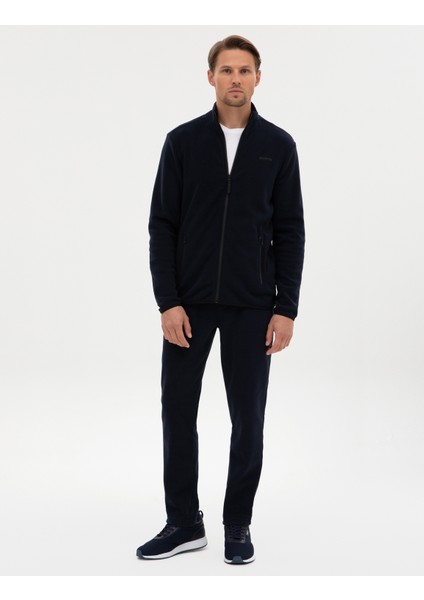 Erkek Lacivert Slim Fit Polar Eşofman Altı 50317690-VR033