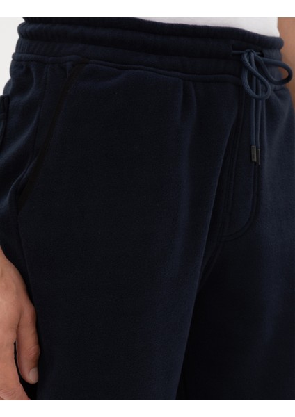 Erkek Lacivert Slim Fit Polar Eşofman Altı 50317690-VR033 indirimleri