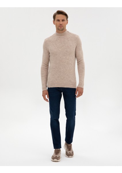 Erkek Lacivert Slim Fit Jean Pantolon 50315281-VR033