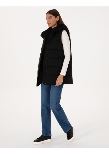 Kadın Siyah Yelek 50309044-VR046 fırsatları