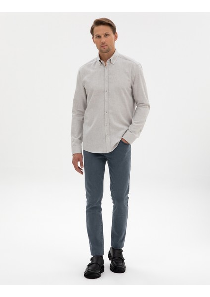 Erkek Açık Gri Regular Fit Uzun Kollu Gömlek 50311380-VR001 fırsatları