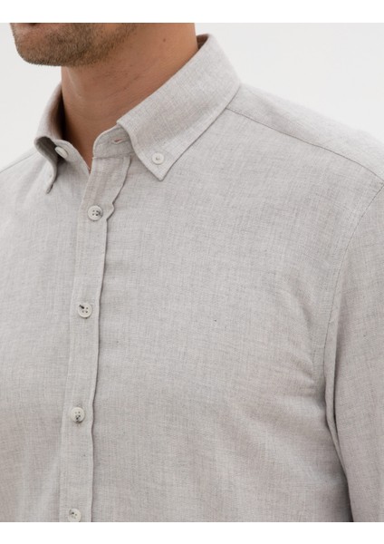 Erkek Açık Gri Regular Fit Uzun Kollu Gömlek 50311380-VR001