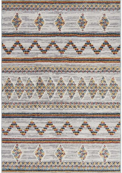 Ponte Geometrik Multi Polyester ve Pamuklu Yıkanabilir Kaydırmaz Taban Dijital Baskı Halı