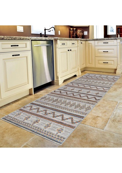 Ponte Geometrik Multi Polyester ve Pamuklu Yıkanabilir Kaydırmaz Taban Dijital Baskı Halı fırsatları