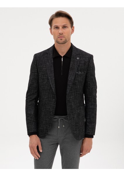 Erkek Siyah Ex. Slim Fit Ceket 50311204-VR046