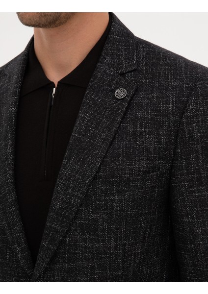 Erkek Siyah Ex. Slim Fit Ceket 50311204-VR046