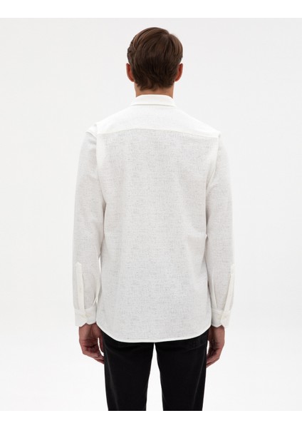 Erkek Ekru Regular Fit Örme Gömlek 50311692-VR019 indirimleri