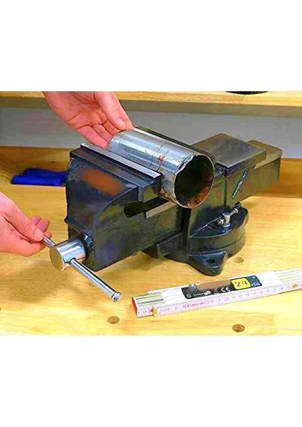 Büyük Boy 200MM 8" 360" Dönerli Taban Dövme Çelik Sabit Tezgah Masa Mengenesi fiyatları