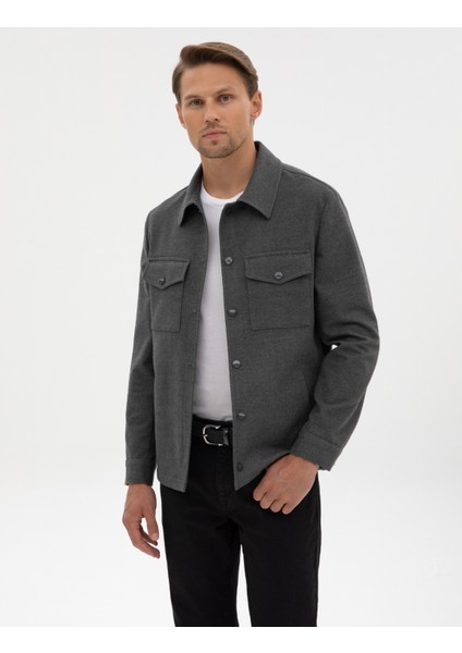 Erkek Füme Regular Fit Gömlek Ceket 50316741-VR058 modelleri