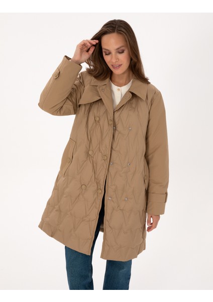 Kadın Bej Regular Fit Kaban 50308977-VR011 modelleri