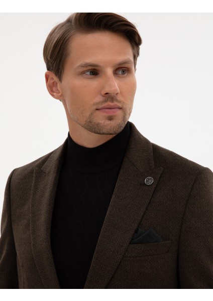 Erkek Kahverengi Slim Fit Ceket 50316305-VR029 fiyatları