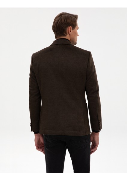Erkek Kahverengi Slim Fit Ceket 50316305-VR029 indirimleri