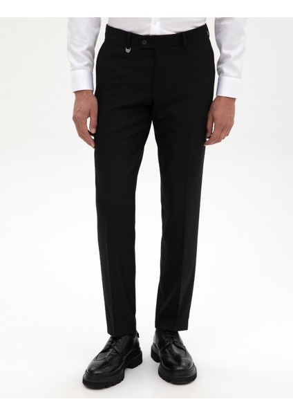 Erkek Siyah Slim Fit Kumaş Pantolon 50317637-VR046 fiyatları