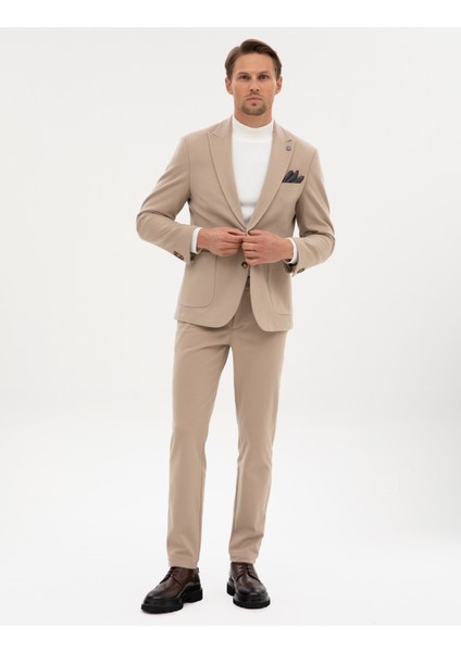 Erkek Bej Slim Fit Ceket 50317671-VR011 fırsatları