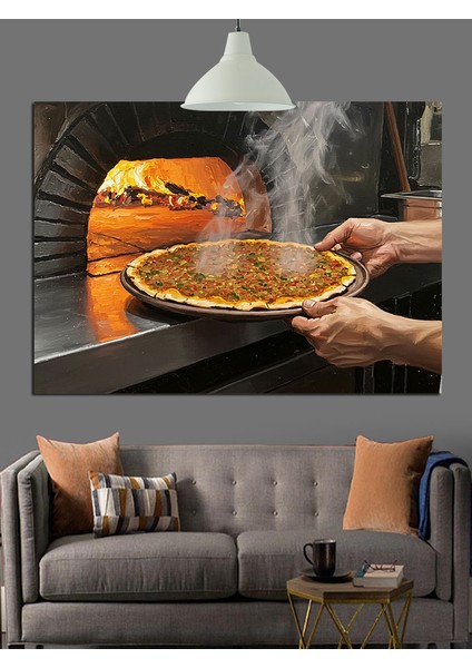 Lahmacun Fırını Dekoratif Kanvas - Mdf Ahşap Tablo