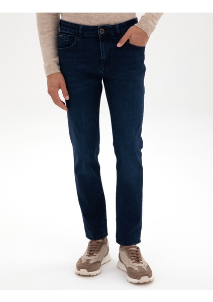 Erkek Lacivert Slim Fit Jean Pantolon 50315281-VR033 fiyatları
