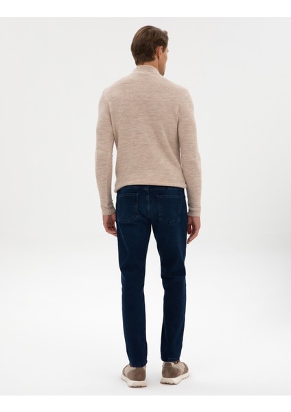 Erkek Lacivert Slim Fit Jean Pantolon 50315281-VR033 fırsatları