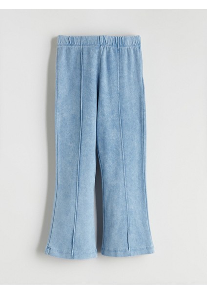 Yeni Sezon Beli Lastikli Kız Çocuk Ispanyol Paça Tayt