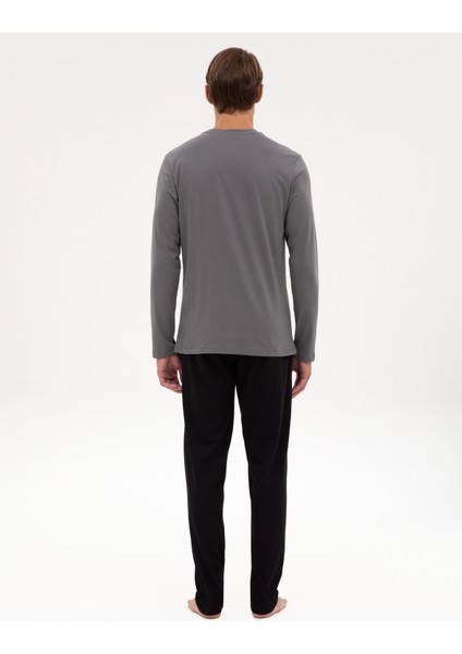 Erkek Koyu Gri Pijama Takımı 50322635-VR080 indirimleri