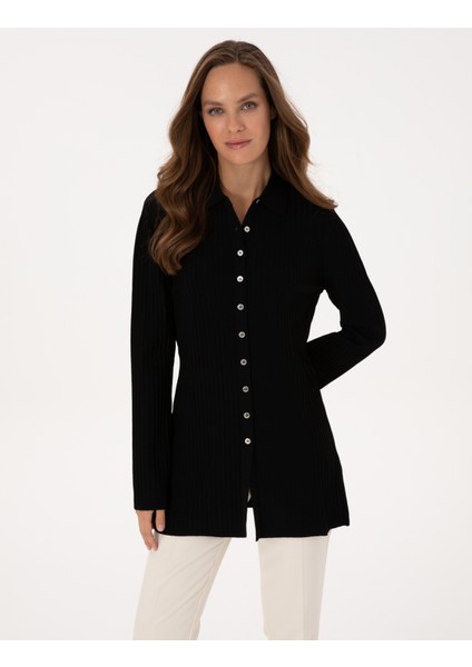 Kadın Siyah Slim Fit Triko Hırka 50310998-VR046 modelleri