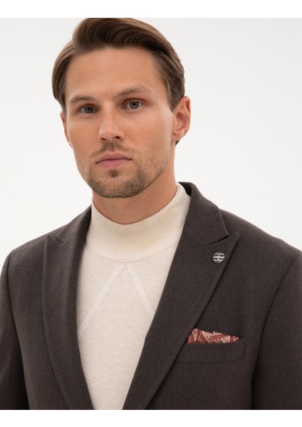Erkek Kahverengi Slim Fit Ceket 50317671-VR029 fiyatları