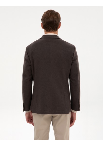 Erkek Kahverengi Slim Fit Ceket 50317671-VR029 indirimleri