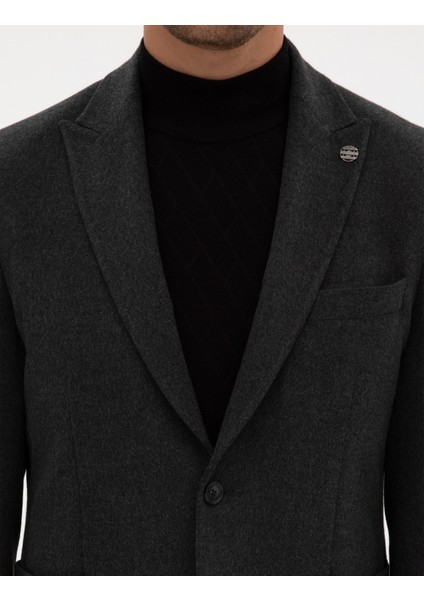 Erkek Antrasit Slim Fit Ceket 50317671-VR006