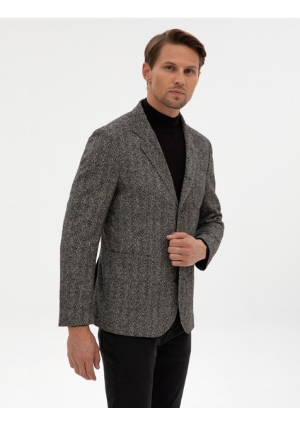 Erkek Siyah Slim Fit Ceket 50313628-VR046 modelleri