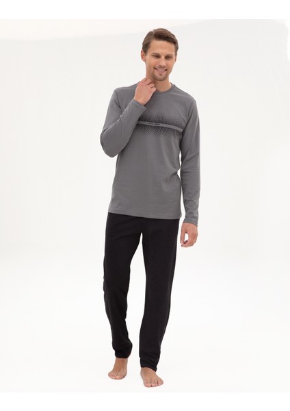 Erkek Koyu Gri Pijama Takımı 50322634-VR080