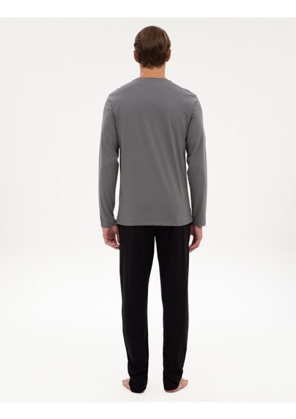 Erkek Koyu Gri Pijama Takımı 50322634-VR080 indirimleri